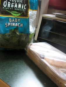 spinach and muffins