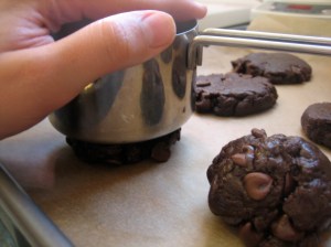 Squishing cookies